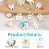 12pcs Tooth Brooch Pins, Cute Cartoon Dentist Enamel Pins Funny
