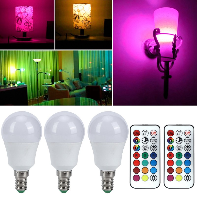 45W LED RGB Bulb Light Colorful Changeable Remote Control Lamp