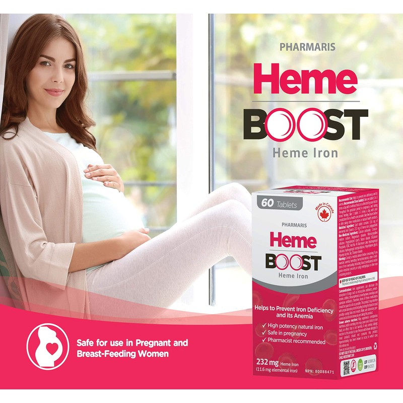 Hemeboost 11.6mg (232mg Heme Iron Pills), High Potency Iron Supplement