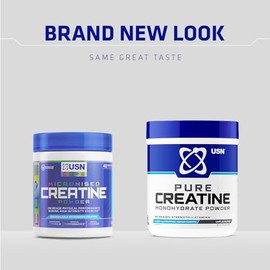 USN USN Micronised Creatine Powder 230g (67 Servings): 100% Pure Creatine Monohydrate Powder for Performance and Muscle Recovery, Suitable for Vegans - Unflavoured