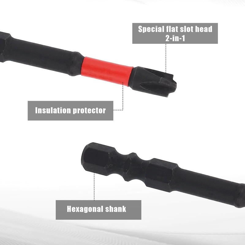 BOXOB 10pcs FPH2 Impact Screwdriver Bit Set, 65mm and 110mm