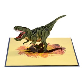 CUTPOPUP Dinosaur - Birthday Cards for Men, Father's Day Card, 3D Greeting Card for Him, Money Gifts Birthday, Birthday Card Husband, Brother, Son (Dinosaur) US8-AN125DE
