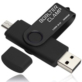 128 GB OTG USB Flash Drive Dual USB Flash Drive with Micro USB Drive Connection for Android Smartphone Tablets & Computers (Black)
