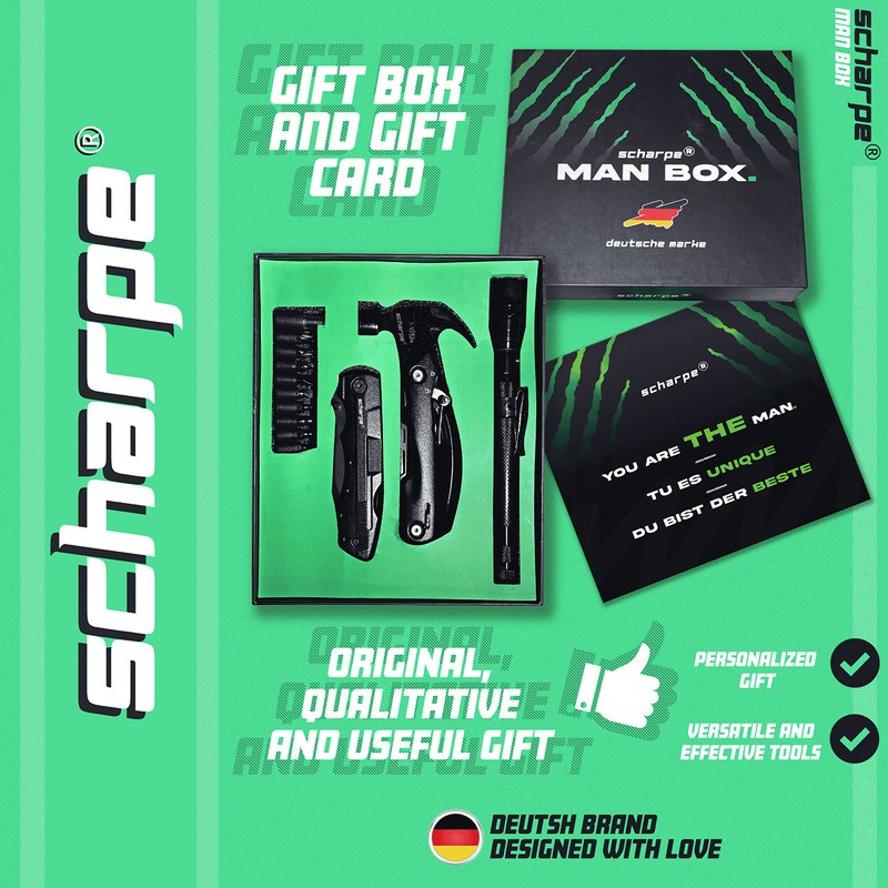 SCHARPE Gifts for Men, Personal Gift Box with High-Quality Gadgets