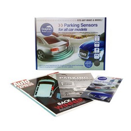 Dolphin Automotive DPS400 Reverse Parking Sensors Auto Express Award Winning In 32 Colours 4 Ultrasonic Radar Sensors Kit Audio Alert System Matt & Gloss Black +30 More Colours (White)
