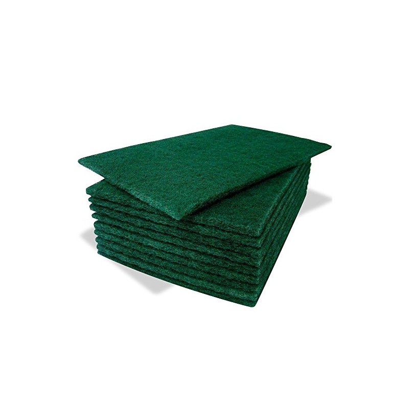 10 Pack of Heavy Duty Green Catering Kitchen Sponge Scourer