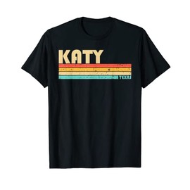 KATY TX Texas Funny City Home Roots Retro 70er 80er Jahre T-Shirt