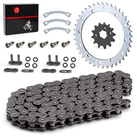 Heavy Duty O-Ring Drive Chain And Drive Sprockets Kit Compatible with Yamaha Warrior 350 YFM350X 1989-2004 (Gray)