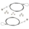 OOTSR 2Pcs Photo Hanging Wire and 24Pcs Mini Magnets, 1.5m(4.9ft)