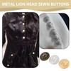 SING F LTD 9pcs 25mm Lion Head Embossed Sewing Button
