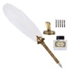 Feather Pen Set Craft Retro Carved Stainless Steel Writing Suit