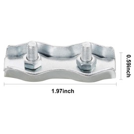 Maitys Poly Rope Connector Wires Splicer Galvanized Steel Connector for Electric Fences (12)