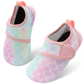 BARERUN Baby Boys and Girls Barefoot Swim Water Skin Shoes Aqua Socks for Beach Swim Pool Pink 0-6 Months Infant