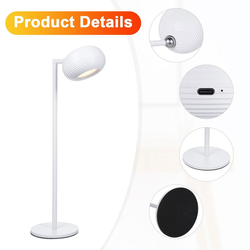 LED Cordless Desk Lamp Metal 360 Degree Rotatable Magnetic Wall