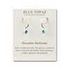 Philip Jones December Birthstone Hoop Earrings Created with Blue Topaz
