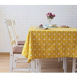 meioro Rectangular Tablecloth, Cotton Table Linen - Simple Twill Tablecloth Suitable for Home Kitchen Decoration - Various Sizes