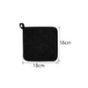 Csirnto Pack of 2 Cotton Pot Holders Black Oven Gloves