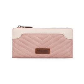 Wrangler Women's Wallets Slim Bifold Credit Card Wallet Women's Wallet, Card Cases & Money Organizers Ladies Female Pink Wallets with Smooth Zippers