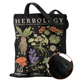 Miss Adola Tote Bag for Women Girls Aesthetic Canvas Tote Bag with Pocket Inspired Gift Reusable Casual Bag for Work Shopping, Halibote Herbal