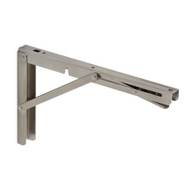 1 Pair of Folding Wall Brackets Real Stainless Steel (300 x 176 mm) Shelf Support Maximum Load 150 kg Sotech