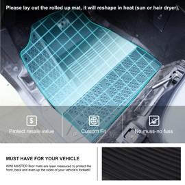 KIWI MASTER Floor Mats for 2022-2025 Honda Talon 1000R 1000X 1000X4 Accessories All Weather Mat Liners Front Row Seat TPE Slush Liner Black