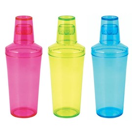 True Fabrication 2878 Jolt Neon Cocktail Shaker, Multicolor