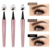 Eyebrow Pencil with 4 Fork Tip,2024 New 3D Waterproof Eyebrow
