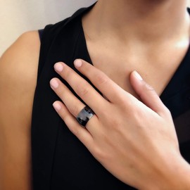 GILARDY Amore per Sempre Love Ring R1 with Italian Love Quote Stainless Steel, stainless steel