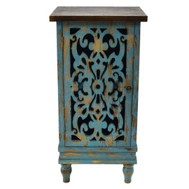 Rustic Teal End Table