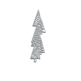 Christmas Trees Half Cut Borders Metal Die Cuts,Merry Christmas Tree Cutting Dies Cut Stencils for DIY Invitation Card Scrapbooking Album Embossing Paper Dies Card Making