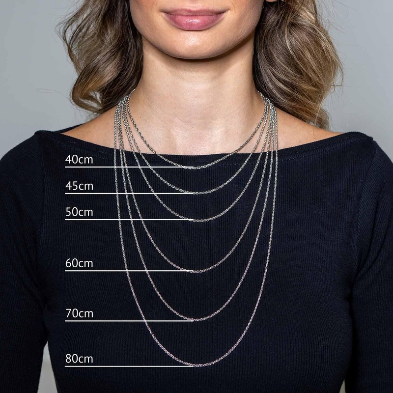 MATERIA by Matthias Wagner Women's Double Anchor Chain Necklace 925