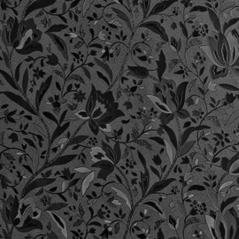 Total Blackout Window Film,100% Light Blocking Glass Door Film Etched Tulip,Room Darkening Window Cling,No Glue/Heat Control/Anti UV for Day Sleep & High Privacy,17.5In. by 78.7In.