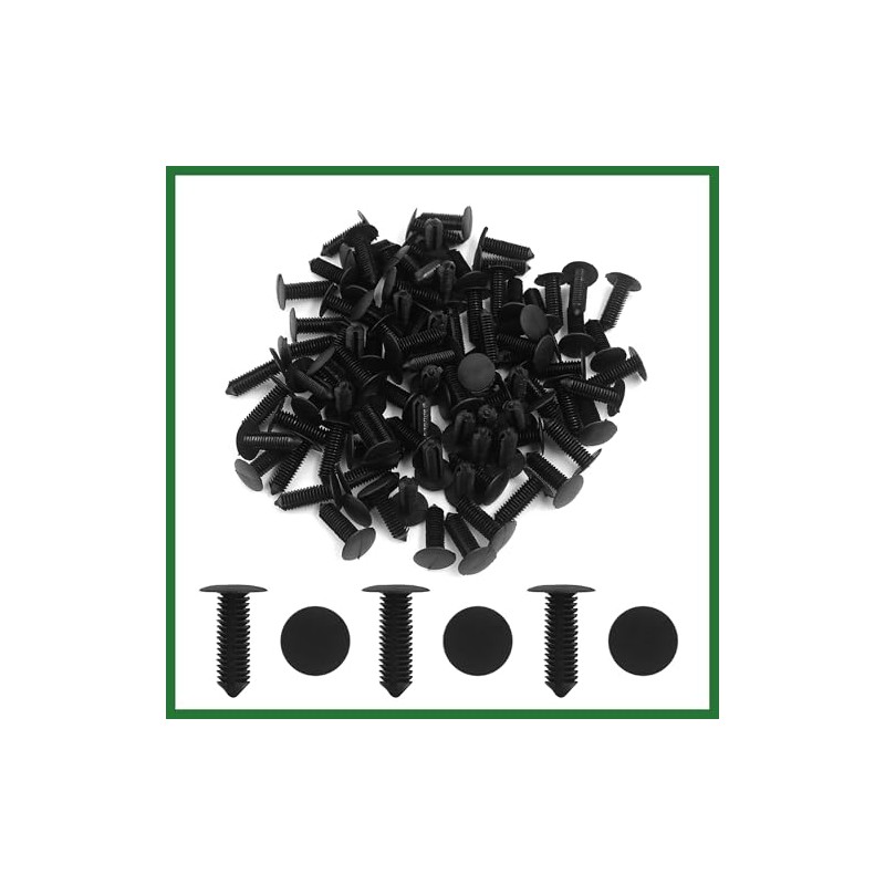 Motoforti 100Pcs 9mm Hole Car Fastener Rivet Retainers Push Pin