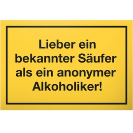 DankeDir! Known Drunk Sign with Saying - Funny Gift for Him Gift Idea Birthday Gift Men Boys Party Decoration Accessories Joke Item JGA - Accessory Photo Box