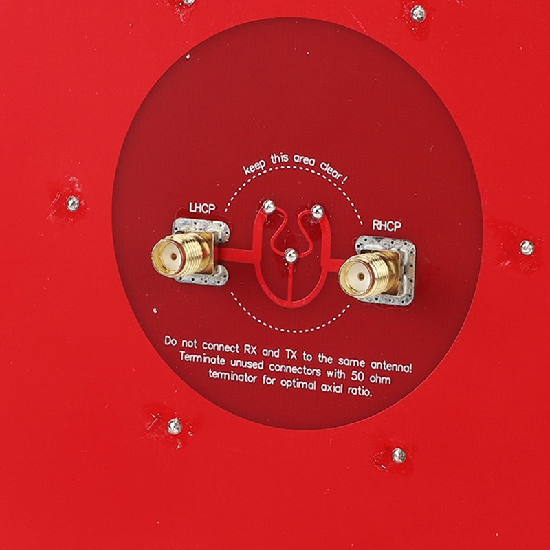 Triple Feed Patch Antenna 5.8Ghz PCB Red Color Fixed Wing