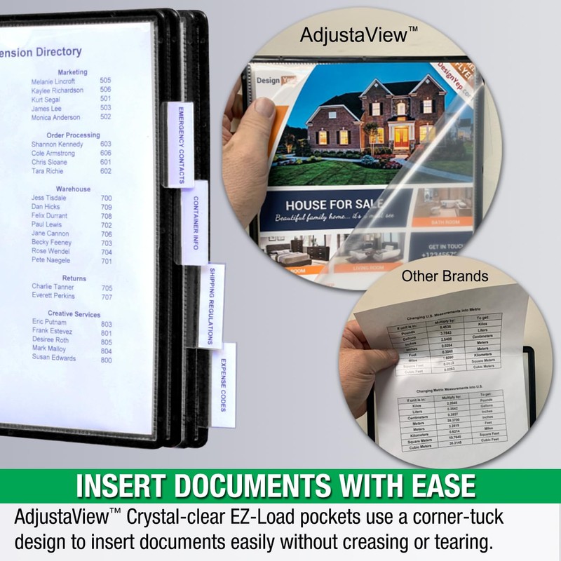 Ultimate Office AdjustaView 10-Pocket Wall Reference Organizer with Easy-Load Pockets