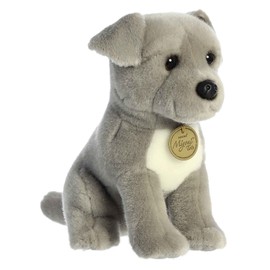 Aurora® Adorable Miyoni® Tots Pit Bull Puppy Stuffed Animal - Lifelike Details Make a Cherished Companion - Perfect for Decorating Bedrooms or Classrooms - Gray 8 Inches