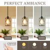 Osimir Glass Pendant Lights Kitchen Island 3 Pack, Black Kitchen