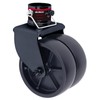 NBJINGYI 6" 2000lbs Dual Trailer Swirl Jack Caster Wheel with