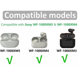 Replacement Earbuds Ear Tips Eartips Ear Cap Compatible with Sony WF-1000XM5 Earbuds and 1000XM4 Earbuds, S/M/L/Double Flange Silicone Ear Tip 4 Size 8 Pairs, Fit in Charge Case, Silver 23