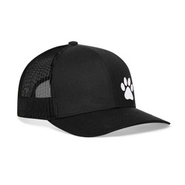 HAKA Paw Print Trucker Hat, Mesh Outdoor Hat for Men & Women, Baseball Cap, Adjustable Snapback Animal Paw Golf Hat Black
