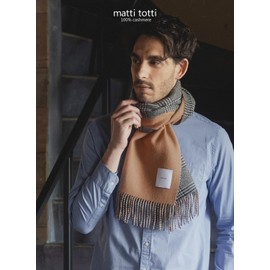 matti totti Camel F Cashmere Muffler Cashmere Muffler Large Thick Men's Plaid Check Stole 100 Men's Long Reversible Cashmere Muffler Cashmere Muffler Gift Present M-C0021B-0304
