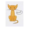 'Cat Says Meow!' Temporary Tattoo - Water Resistant, Skin-Safe, Non-Toxic