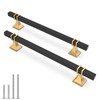 Lepatape 10 Pack 6-1/4 Inch Cabinet Pulls Black and Gold