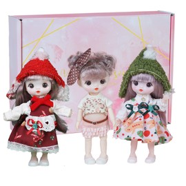 6 inches Fashion Little Dolls Toy, Kids Toy 1/8 BJD Boxed Dolls DIY Toy Spherical Joint Doll Beautiful Animated Girl Cute Princess Doll Children's Birthday Gift Princess Toy Dolls for Dollhouse