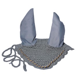 Spire - Cappello morbido a maglia per cavalli, cotone traspirante, protezione per le orecchie, cappuccio, protezione per le orecchie, berretto (Cob, Grigio)