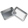 Metal Tins Small,4 pcs Empty Rectangular Hinged Tins Container with