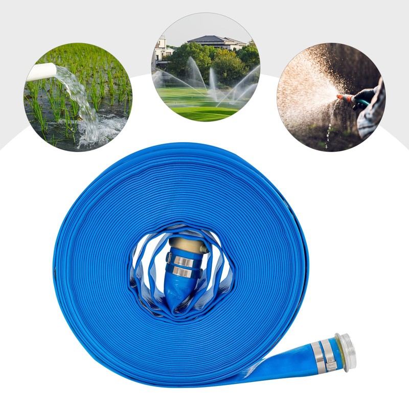 2in x 100ft Water Pump Drain Hose for Pool, Yard