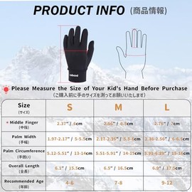 Azarxis Niños Guantes de Invierno con Pantalla Táctil Guantes de Lana Térmicos para Correr Ciclismo