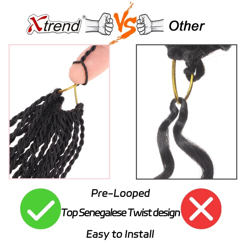 Pre Looped Micro Curly Crochet Hair 18 Inch 8 Packs